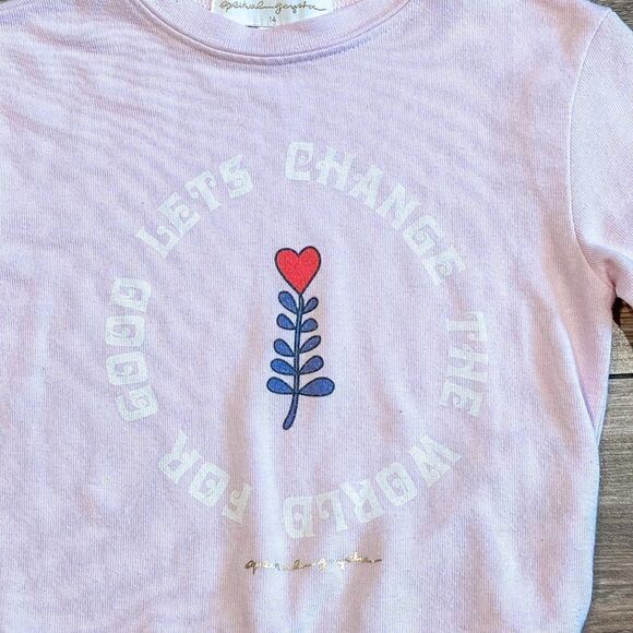 Spiritual Gangster Girls' Lets Change The World Sweatshirt - Size 14 - Picture 2 of 4